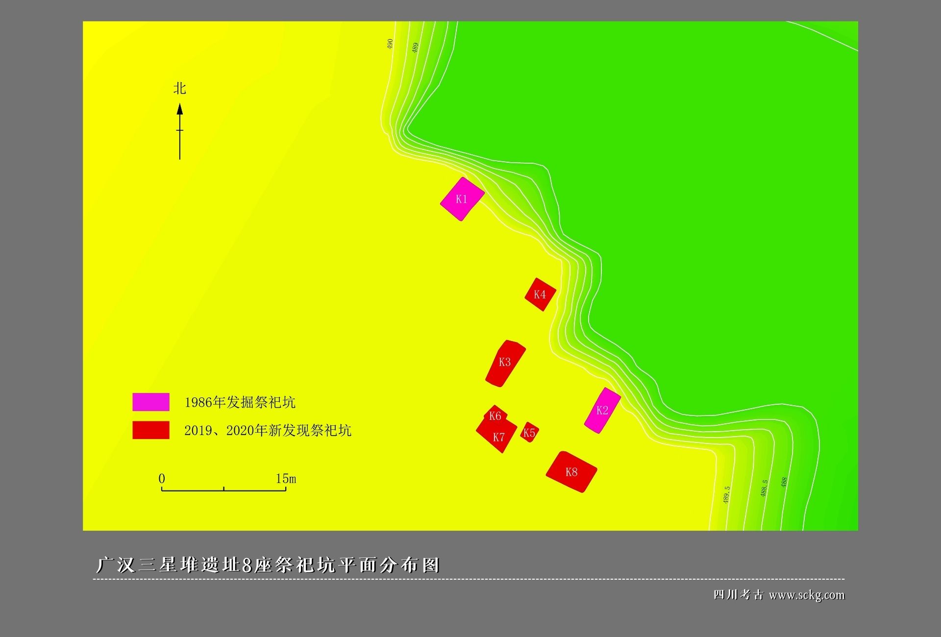广汉三星堆遗址8座祭祀坑平面分布图.jpg